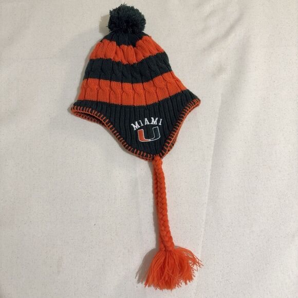 Miami Hurricanes Women’s 47’ Brand Cable Knit Hat Cap Beanie - Picture 1 of 8
